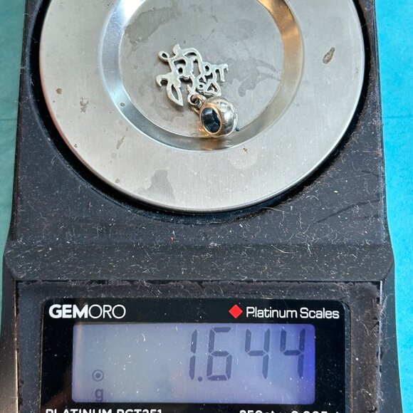 VTG Sterling Silver 925 I LOVE YOU Slide Dangle Charm Red Crystal Accent Stone - Picture 8 of 12